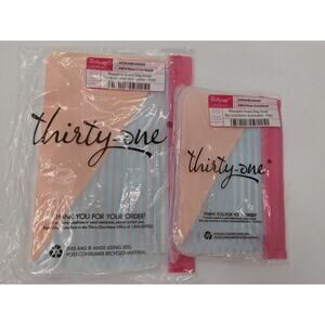 Thirty One Reusable Snack Bags Set Of 2 Neon Colorblock *NEW*